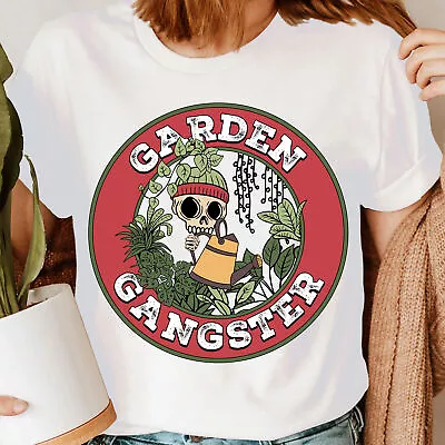 Buy Garden Gangster Skull Plant Lover Shirt,Gardening Shirt Gardener T-Shirt #GDRN • 9.99£