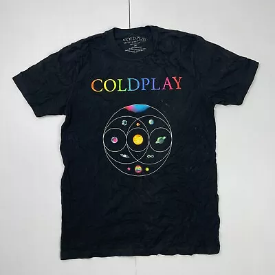 Buy Coldplay T-Shirt Medium Black Cotton Mens Band Music Of The Spheres • 14.88£