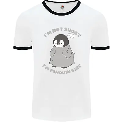 Buy Im Not Short Im Penguin Size Funny Mens Ringer T-Shirt • 8.99£