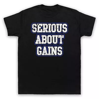 Buy Serious About Gains Bodybuilding Workout Gym Slogan Mens & Womens T-shirt • 17.99£