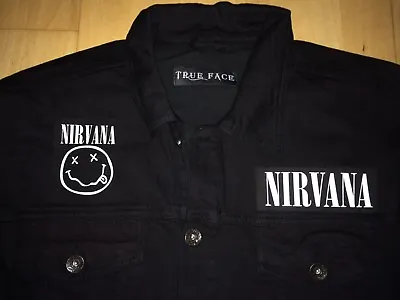 Buy Nirvana Vestibule Circles Of Hell Black Denim Battle Jacket/Cut-Off Bleach S-6XL • 50.99£