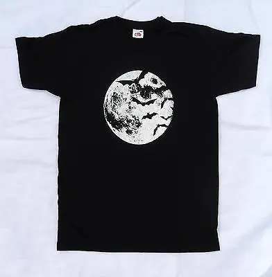 Buy Full Moon T Shirt, Vampire Horror Halloween Rock Goth Black Cotton Tee  • 5.50£