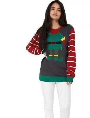 Buy New Unisex Ladies Men Novelty Retro Knitted Joker Christmas Jumper Xmas Sweater • 17.99£