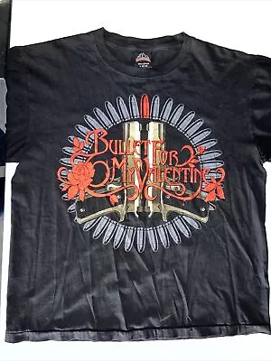 Buy Bullet For My Valentine T Shirt Large 42-44” Black Rock Tees 100% Cotton • 15.99£