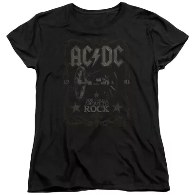 Buy AC/DC Rock Label Women's T-Shirt Black • 29.32£