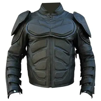 Buy Batman Motorbike Original Cowhide Leather Jacket With CE Approved Protections • 164.77£