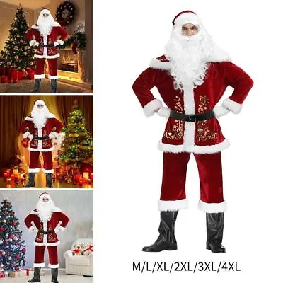 Buy Santa Costume Christmas Jacket Fancy Dress Clothes High Quality Deluxe For Adult • 34.76£