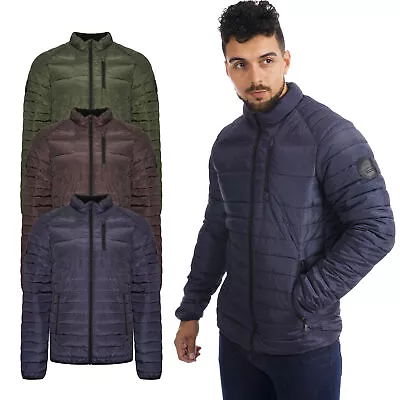 Buy Mens Puffer Jacket Padded Quilted Bubble Zip Up Warm Outdoor Winter Work  Coat • 15.99£