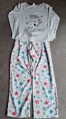 Buy Ladies Long Sleeved Olaf Pyjamas 12-14 Disney • 0.99£