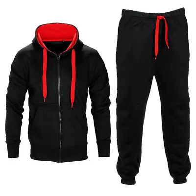 Buy Men's Tracksuit Full-Zip Hoodie Jacket Jogging Top-Bottoms Suit Casual Loose-fit • 15.99£