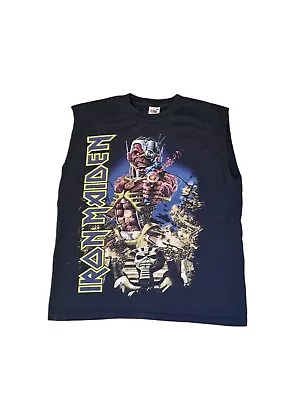 Buy Iron Maiden Somewhere Back In Time Sleeveless Graphic Music Tank T-Shirt Size M • 12.99£
