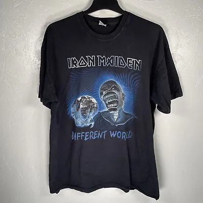 Buy Iron Maiden T Shirt A Matter Of Life & Death World Tour 2006 Different World XL • 29.99£