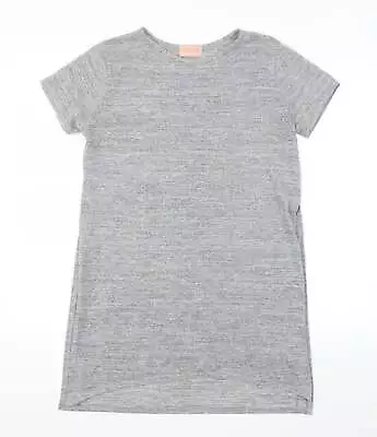 Buy Dolls Womens Grey Polyester Basic T-Shirt Size S Round Neck • 5£