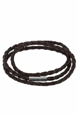 Buy 4mm Black Braided Leather Bracelet / Necklace Top Quality Jewellery For Men A141 • 4.95£