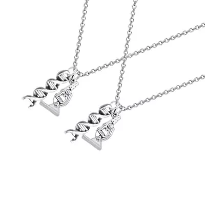 Buy  2 Pcs Novel Necklace Organic Chemistry Jewelry Sarahs Silks Funny Miss Gene • 8.78£