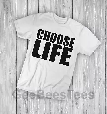 Buy Choose Life T Shirt Inspired By WHAM 80's Retro Fancy Dress Adults Brand New • 6.95£
