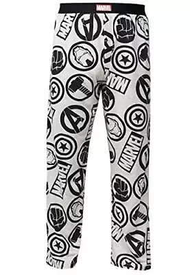 Buy Marvel Logos Together Comic Pyjamas Unisex Soft Cotton Lounge Pants Night Wear • 13.96£
