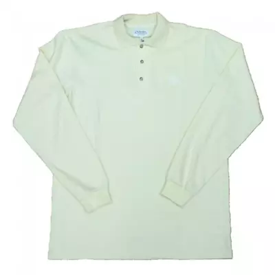 Buy Genuine The National Skateboard Co. Logo Long Sleeve Polo Shirt - Off White • 30.98£