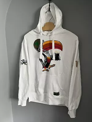 Buy Guinness Fighting Irish Notre Dame Pelican Pullover Hoodie White Size Small • 39.99£
