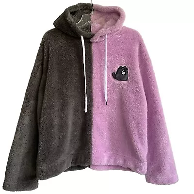 Buy Pusheen Box Spooky Halloween Cat Fuzzy Hoodie S Pink Gray Oversized Loungewear • 18.94£
