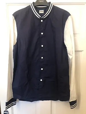 Buy Unisex  Blue And White Edwin Jacket Baseball Style Jacket Size Medium  • 23£