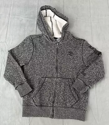 Buy Timberland Boys Full Zip Hoodie Size Small Gray Charcoal Spell Out Sleeve Logo • 7.23£