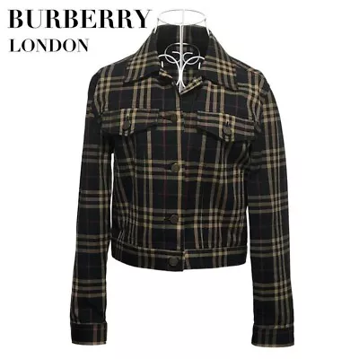 Buy Burberry London Nova Check Denim Jacket Short Cotton Women Size M Used • 100.41£