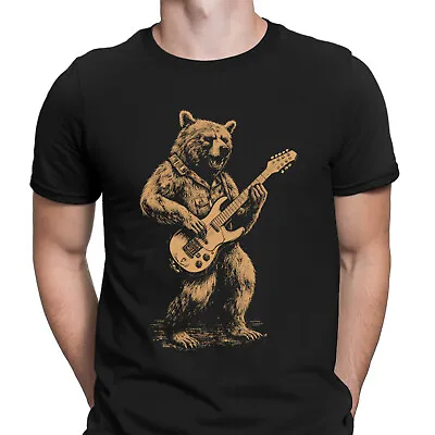 Buy Bear Playing Bass Guitar Animal Guitarist Music Funny Novelty Mens T-Shirts #NED • 13.49£