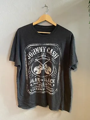 Buy Johnny Cash The Man In Black Graphic Print T-Shirt - XL • 7.99£