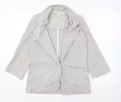 Buy Denim & Co. Womens Grey Jacket Blazer Size 8 Button • 9.25£