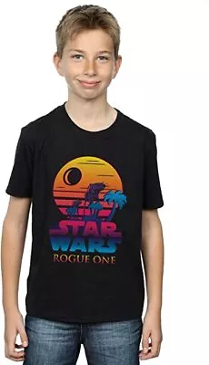 Buy New Girls Boys Kids Star Wars Rogue One Sunset  Logo T-shirt Sz Xl Youth • 9.99£