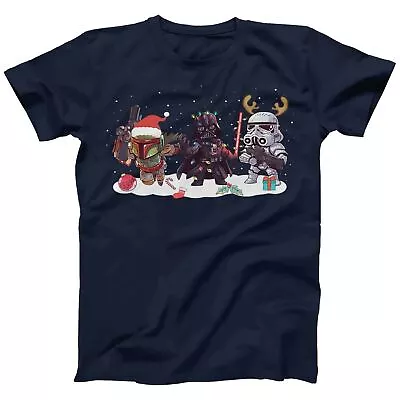 Buy Darth Vader Stormtroopers Star Wars Cartoon Christmas T-shirt Kids Men's Women's • 14.99£