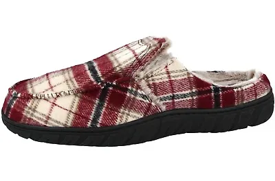 Buy Mens Slippers Check Cushion Comfort Mule Slip On Fleece Or Faux Fur Lined SALE • 9.99£