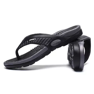 Buy Men's Foot Acupoint Massage Flip Flops Health Slippers Anti Slip Cool Slippers • 13.49£
