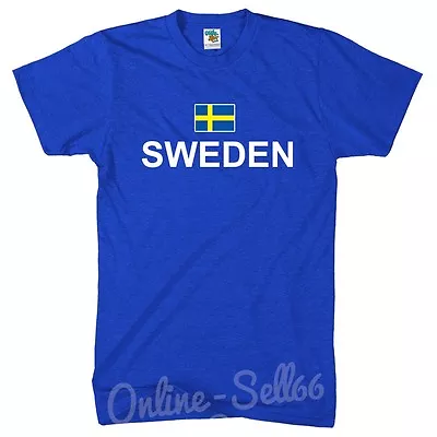Buy Sweden Flag + Country Tshirt World Cup Football Rugby Commonwealth T Shirt • 12.95£