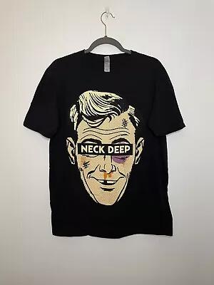Buy Neck Deep Pop Punk Rain In July Album Art T-Shirt Music Women’s Size Large • 14.20£