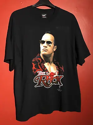 Buy Wwf Wwe Vintage Dwayne The Rock Johnson 2001 Wrestling T Shirt Size Xl • 32.99£