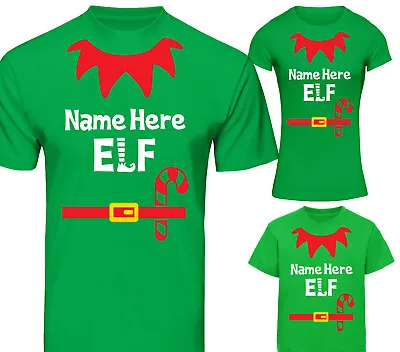 Buy Personalised Christmas Elf T-Shirt Any Name Elves Santa Xmas Gift G • 9.25£