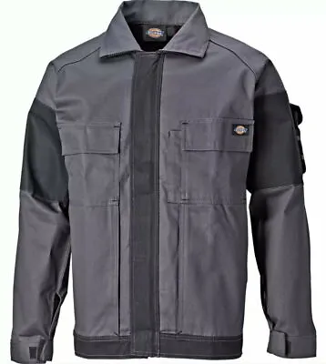 Buy Dickies Work Jacket Mens GDT Lightweight Work Coat Grafter Black Grey Khaki  • 14.95£