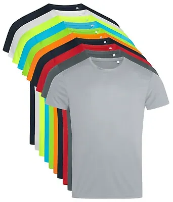 Buy ACTIVE-DRY Breathable Smooth Polyester Body Fit Sports Tee T-Shirt Tshirt S-3XL • 9.63£