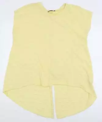 Buy Primark Womens Yellow Polyester Wrap T-Shirt Size 2XL Round Neck • 3.50£
