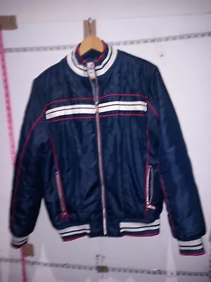 Buy Men`s Vintage Lonsdale Bomber Jacket Blue Cotton Size M • 63.13£