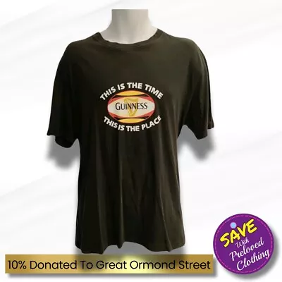 Buy Official Guinness Medium Large Black T-shirt Top Vintage Merch Rugby Limited Ed • 7.99£