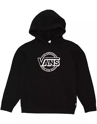 Buy VANS Boys Graphic Hoodie Jumper 13-14 Years Large Black Cotton ER05 • 14.82£