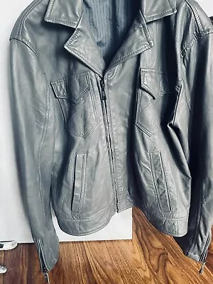 Buy Levis Vintage Blue Star Leather Jacket • 65£