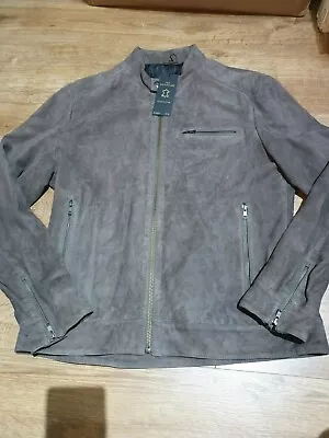 Buy Next Mens Light Brown  Biker Jacket Genuine Lether Size: XLarge BNWT • 150£