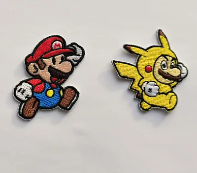 Buy Cute Super Mario Patches Badges Iron On Sew On • 3.29£