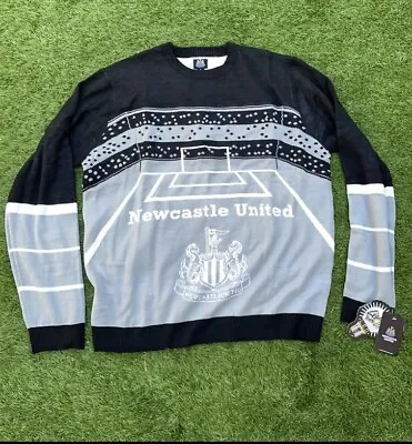 Buy Official Newcastle United FC Knitted Christmas Jumper Light Up Size XXL BNWT • 9.99£