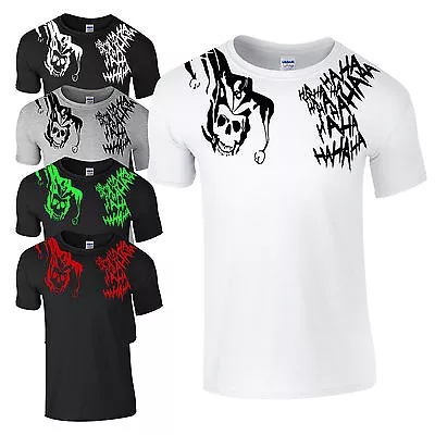 Buy Joker HA HA HA Jester Skull Tattoo T-Shirt - Suicide SS Jared Leto Inspired • 14.21£