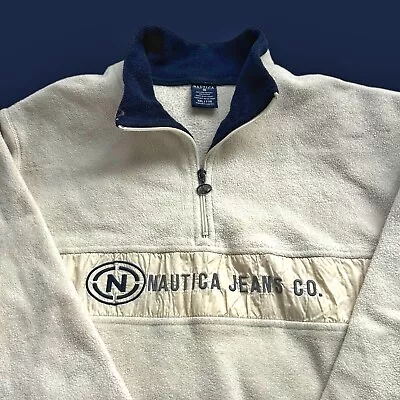 Buy Vintage 90s Nautica Jeans Fleece Jacket • 18.75£